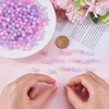 Sofplate 1 dėžutė, 3 gijos, 300 vnt. rožinių skilinėjančių karoliukų, 8 mm skilinėjančio stiklo karoliukų didelis paketas, maži apvalūs lygūs tamsiai rožiniai tarpiniai karoliukai papuošalų gamybai apyrankėms ir vėriniams