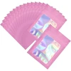 Sofplate 100 vnt. 3 x 4 ziplock folijos maišelių rinkinys, holografiniai maži dovanų maišeliai, didelis kiekis, daugkartinio uždarymo, kvapui atsparūs, vaivorykštės spalvų plastikiniai pavyzdžių pakavimo maišeliai vakarėliams
