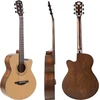 Soldin 40 colių akustinė gitara, aukščiausios kokybės eglės viršutinė dalis, cutway acustica guitarra rinkinys su dėklu, gitaros stovu, derintuvu, dirželiu, kapodasteriu, stygomis, valymo šluoste ir kirtikliais (natūrali)