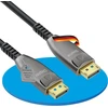 Sonero® 8k Displayport 1.4 kabelis, hibridinis šviesolaidinis kabelis, rezoliucija iki 8k 60 Hz (7680 x 4320) / 4k 120hz (3840 × 2160), Hdr ir Dsc palaikymas, antracito spalvos, 20 metrų