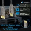 Sonero® 8k Displayport 1.4 kabelis, hibridinis šviesolaidinis kabelis, rezoliucija iki 8k 60 Hz (7680 x 4320) / 4k 120hz (3840 × 2160), Hdr ir Dsc palaikymas, antracito spalvos, 20 metrų