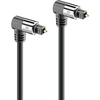 Sonero Premium Optinis Toslink Kabelis 5m, Paauksuoti Jungtys, 2x90°