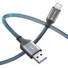 Sonero® usb-c į usb-a įkrovimo laidas, mobiliojo telefono įkrovimo laidas, greito įkrovimo laidas usb c, usb kabelis type c, usb 2.0, 5v/5a, pilka/mėlyna, 1,00 m