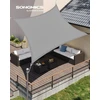 Songmics saulės burė, atspari vandeniui iki min. 1000 mm (minimumas), 93% apsauga nuo Uv spindulių, apsauga nuo saulės, pagaminta iš plyšimui atsparaus poliesterio, atspari oro sąlygoms, tinkama sodui, balkonui, terasai, stovyklavimui