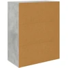 Šoninė spintelė, betono pilka, 60x30x75cm, apdirbta mediena