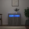 Šoninė spintelė su LED apšvietimu, pilka ąžuolo, 80x35x75cm