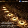 Soslina saulės energija įkraunami lauko šviestuvai, saulės šviestuvai laukui, vandeniui atsparūs saulės šviestuvai sodui, led takų šviestuvai automatiškai įsijungiantys/išsijungiantys, saulės sodo šviestuvai lauko sodui, vejai, terasai, kiemui, šilta balt