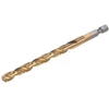 Sourcing map 1/4 colio šešiakampio koto grąžtas 7.2 mm titano grąžtų rinkinys m35 greitapjovis plieno sukamasis grąžtas 107 mm ilgio visiškai įžemintas skirtas medžiui nerūdijančiam plienui metalui plastikui