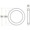 Sourcing map 1pc metriniai nitrilo gumos o-žiedai sandarinimo guma 160mm išorinis diam. 150mm vidinis diam. 5mm plotis