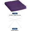 Sourcing map 3 m šifono stalo takelis 28 x 120 cm kaimiškas marlės staltiesė permatomas vestuvių stalo takelis vestuvių nuotakos vakarėlio stalo dekoravimui tamsiai violetinė
