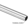 Sourcing map 3 vnt. nerūdijančio plieno vamzdis, 8 mm x 0,8 mm x 300 mm, apvalus vamzdis, nerūdijantis plienas V2a nerūdijančio plieno apvalus vamzdis, Wst 1.4301 tarpinės įvorės, 304 vamzdis, apvalus profilis turėklams, laiptams
