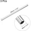 Sourcing map 3 vnt. nerūdijančio plieno vamzdis, 8 mm x 0,8 mm x 300 mm, apvalus vamzdis, nerūdijantis plienas V2a nerūdijančio plieno apvalus vamzdis, Wst 1.4301 tarpinės įvorės, 304 vamzdis, apvalus profilis turėklams, laiptams