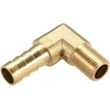 Sourcing map 3pcs žalvarinis barb vamzdis 90 laipsnių alkūnė 8mm barb į 1/8pt vamzdžio adapterio kištuką