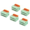 Sourcing map 5 vnt. Pcb spyruoklinė gnybtų bloko jungtis Kf141v 150v 2a 2.54mm 6 pozicijų grandinėms, elektronikai, kompiuteriams
