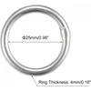 Sourcing map apvalūs žiedai suvirinti o-žiedai 316 nerūdijantis plienas 25 mm (0,98 colio) id 4 mm storio, 10 vnt.