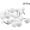 Sourcing map baldų kojelių vinys, skirtos kėdžių ir stalų kojų apsaugai, plastikinės, 12 mm skersmens, baltos spalvos, 20 vnt.