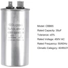 Sourcing map darbinis kondensatorius apvalus cbb65 35uf 35mfd 450v ac 40/85/21 aliuminio korpusas su jungtimi oro kondicionavimo kompresoriaus varikliui
