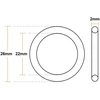Sourcing map fluoroelastomerinės gumos o-žiedų rinkinys, 20 vnt., 26 mm išorinis skersmuo, 22 mm vidinis skersmuo, 2 mm plotis, metrinis fkm sandariklis