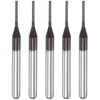 Sourcing map freza cnc kairinis deimantinės plėvelės dengtas volframo karbido graviravimo pjoviklis, atsarginės dalys, 5 vnt., 1 mm x 7 mm