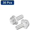 Sourcing map Phillips šešiabriaunių flanšinių varžtų rinkinys M4 x 10 mm, 30 vnt., nerūdijančio plieno 304, šešiabriaunė galvutė