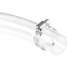 Sourcing map pvc skaidri vinilo žarna, plastikinė vamzdžio oro vandens žarna su spaustukais 25 mm (1 colis) id 30 mm (1 3/16 colio) ad 1 m