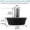Sourcing map reguliuojamos baldų kojelės m6 x 10 x 20 mm, 10 vnt., reguliuojamos pasvirusios išlyginimo kojelės, grindų apsauga
