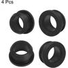 Sourcing map snap guminis žiedas skylės kamštis 1 colis ad 5/8 colio id (25 x 16 x 14 mm) sandarus atsparus įbrėžimams elektros dėžutei kabelio vamzdžiui juodas 4 vnt. pakuotė