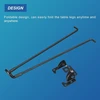 Sourcing map Sulankstomos stalo kojos, 4 vnt., 35 cm (13,8 colio) metalinės sulankstomos stalo kojos baldų "pasidaryk pats" projektams, juodos