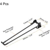 Sourcing map Sulankstomos stalo kojos, 4 vnt., 35 cm (13,8 colio) metalinės sulankstomos stalo kojos baldų "pasidaryk pats" projektams, juodos