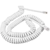 Sourcing map telefono ragelio laidas 4p4c 7m spiralinis laidas laidiniams telefonams, baltas