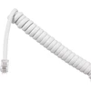 Sourcing map telefono ragelio laidas 4p4c 7m spiralinis laidas laidiniams telefonams, baltas