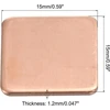Sourcing map varinis šilumos laidumo padėklas 15mm x 15mm x 1.2mm, skirtas elektroninių lustų aušinimui, 6 vnt.