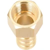 Sourcing map žalvarinis spygliuotas vamzdžio kištuko adapteris 10 mm spygliuotas x 1/4 colio g lizdo vamzdis, 2 vnt.
