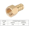 Sourcing map žalvarinis spygliuotas vamzdžio kištuko adapteris 10 mm spygliuotas x 1/4 colio g lizdo vamzdis, 2 vnt.