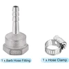 Sourcing map žarnos jungties adapteris 304 nerūdijantis plienas 8 mm žarnos antgalis x g1/2 vidinis vamzdis su 6–12 mm žarnos spaustuku