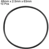 Sourcingmap 10 vnt. 68 x 2.5 x 63 mm mechaniniai juodi nbr o žiedai alyvos sandarinimo poveržlės