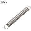 Sourcingmap 67mmx10mmx1.1mm metalinė dvigubo kablio įtempimo spyruoklė sidabro spalvos 2vnt