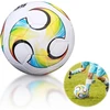 Spalvotas futbolo kamuolys, 5 dydis, nepraleidžiantis oro, profesionalus odinis futbolo kamuolys vaikams, oficialus treniruočių futbolo kamuolys, vandeniui atsparus kamuolys varžyboms vaikams, paaugliams, suaugusiems, vidaus, lauko