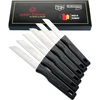 Spar-home® Solingen peilių rinkinys iš 12 dalių - aštrus daržovių peilis, nerūdijantis virtuvinis peilis, vaisių peilis, skutimo peilis, pjaustymo peilis, universalus peilis (juodas-12)