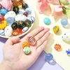Sparkeads 40 vnt. Velykinių kiaušinių rinkinys, lampwork krištolinė kiaušinio figūrėlė, maži apvalūs ovalūs kiaušinių papuošalai, velykinio krepšelio užpildai, dekoracijos namų vakarėliui