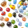 Sparkeads 40 vnt. Velykinių kiaušinių rinkinys, lampwork krištolinė kiaušinio figūrėlė, maži apvalūs ovalūs kiaušinių papuošalai, velykinio krepšelio užpildai, dekoracijos namų vakarėliui