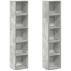 Spintelės kompaktiniam diskam, 2vnt., pilkos, 21x16x93,5cm, MDP