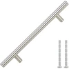 Spintelės rankenėlės, 10vnt., sidabrinės, atstumas tarp skylių 160 mm bendras ilgis 224 mm, nerūdijantis plienas