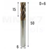 Spiralinė galinė freza metalui Cnc 4p Hrc fi 6mm Vhm (huhao)