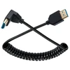 Spiralinis kabelis, 8k Hdmi 2.1 versijos kabelis, Ultra Hd Hdmi jungtis iš tėčio į tėtį prailginimo kabelis, 90 laipsnių kampu aukštyn Hdmi 48gbps kabelis palaiko 8k@60hz, 4k@120hz monitoriui