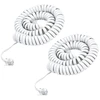 Spiralinis telefono laidas Rj9 (4p4c), 1.2m, baltas