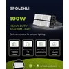 Spolehli Led prožektorius 100 W prožektorius 13000 Lm 6500 K stadionas Ip66 atsparus vandeniui apšvietimas Ac100-265 V stadionui, žaidimų aikštelei, dokui, aikštei, naudojimui lauke