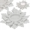 Springos Kalėdinis žvakidė tealight žvakėms, sidabrinis blizgučiai, glamour stilius, 12 cm