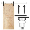 Springos stumdomų durų sistema barn door loft modern juodas komplektas 183cm