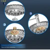 S&r plieno šepetys, žolių šepetys 200 mm x 25,4 mm, 5 dalių rinkinys su priedais, pintas plieno vielinis šepetys, kūginis šepetys žoliapjovei, krūmapjovė, krūmapjovė nuo piktžolių, samanų, stiprių nešvarumų